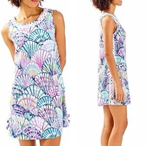 Lilly Pulitzer Stella Shift Lace Serene Blue Oh Shello Dress - size 8
